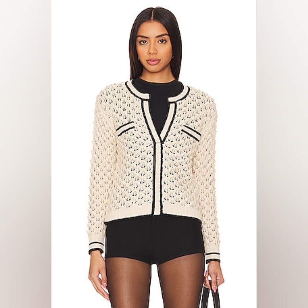 HEARTLOOM Sybil Sweater In Ivory Size M Open Knit Cream Lightweight